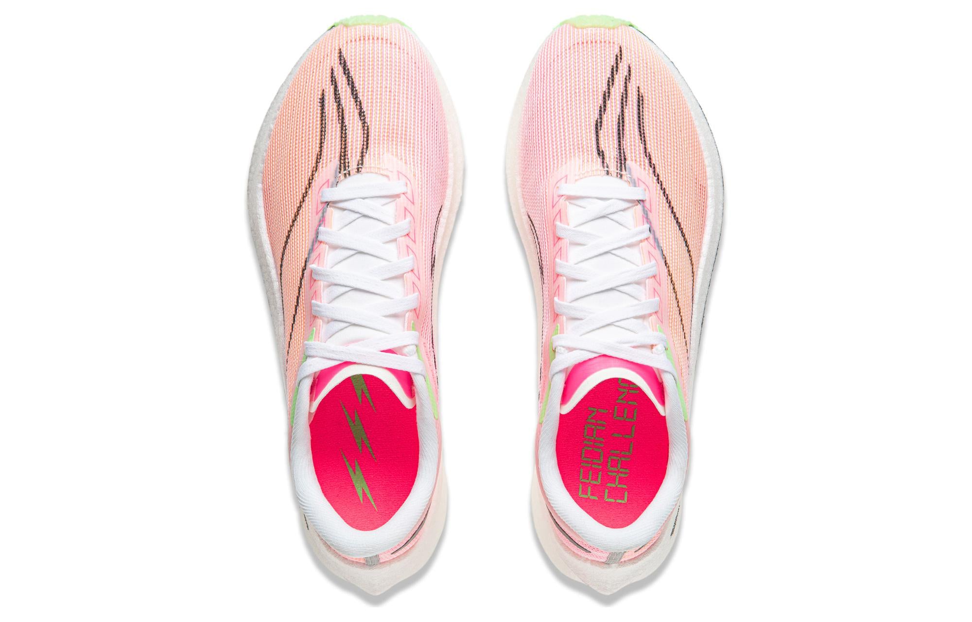 LINING Feidian 4 Challenger Running Shoes Women's 'Pink White Orange' - Kicksown store