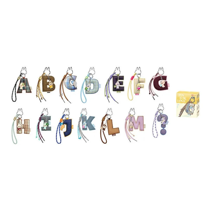 POP MART The Monsters LABUBU Pin For Love Collection Letter Pendant Blind Box