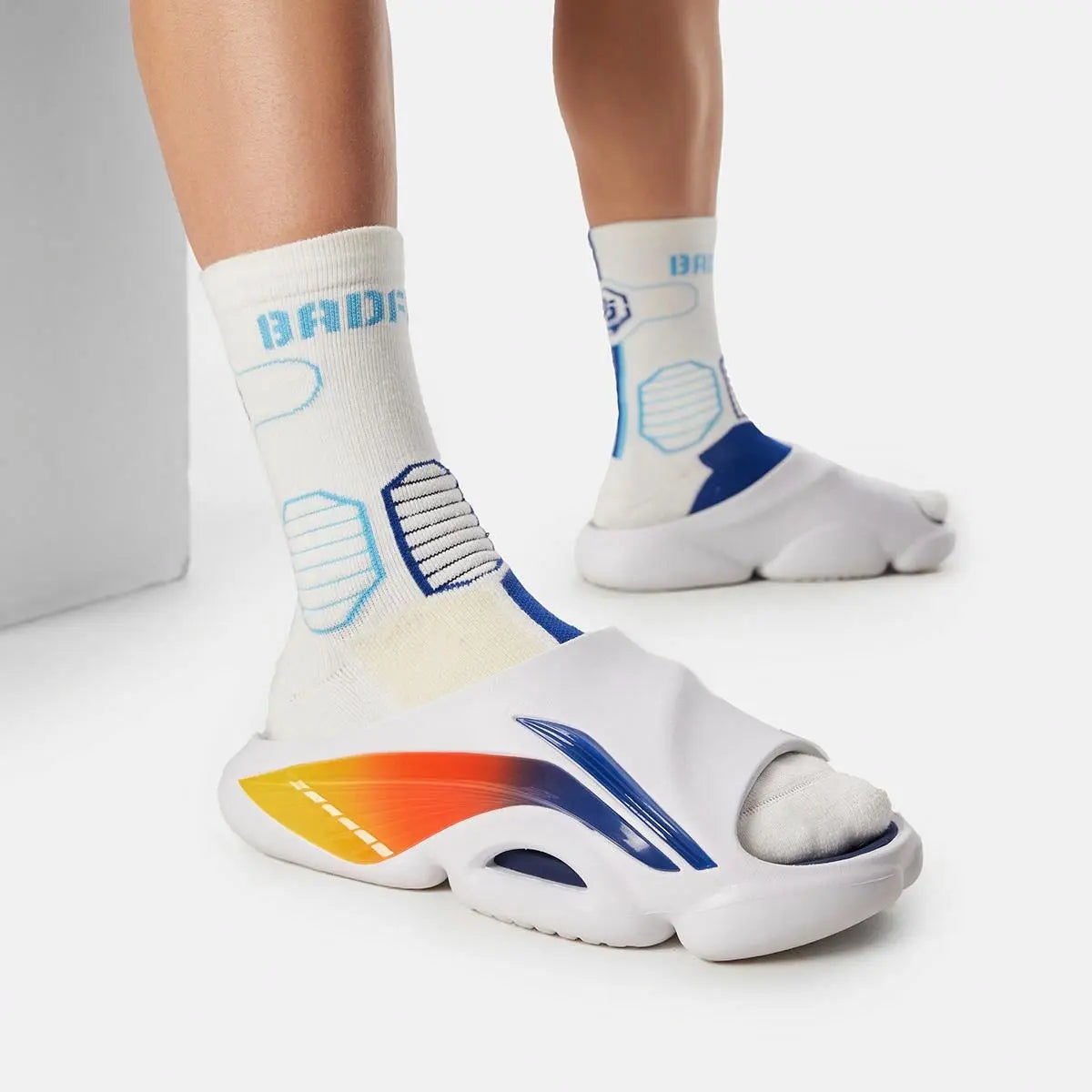 LiNing BADFIVE Slides OG ‘White' - Kicksown store