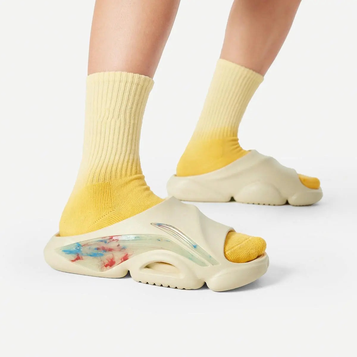 LiNing BADFIVE Slides OG ‘Yellow' - Kicksown store