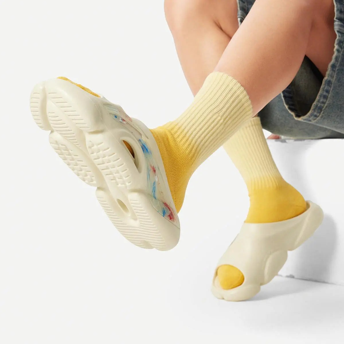 LiNing BADFIVE Slides OG ‘Yellow' - Kicksown store