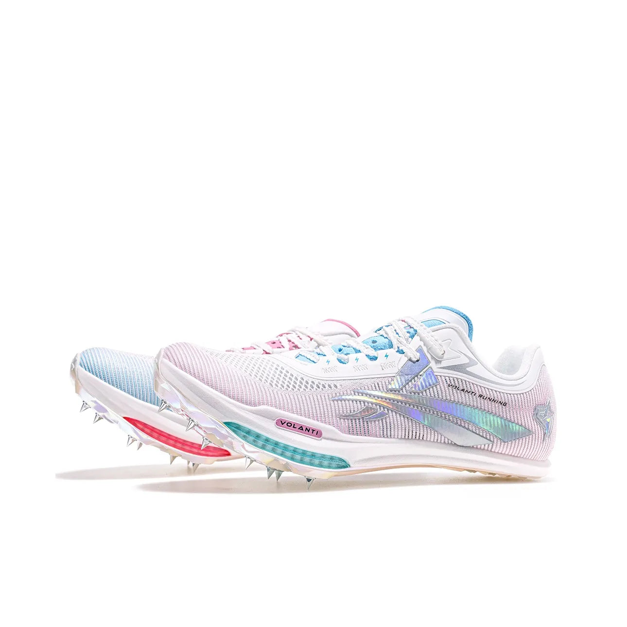 Volanti 911 Rocket Air Cushion Spike Shoes 'Blue/Pink Mismatch'