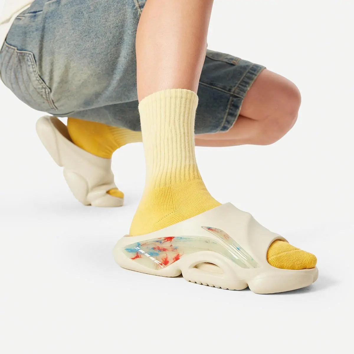 LiNing BADFIVE Slides OG ‘Yellow' - Kicksown store