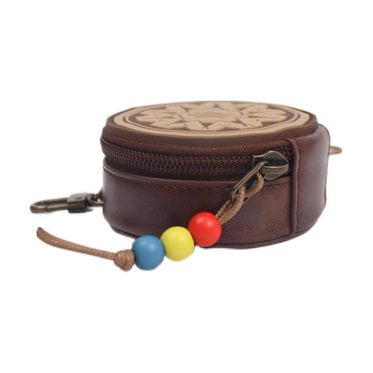 Anta Small Litchi Grain PU Leather Wallet Chestnut Brown