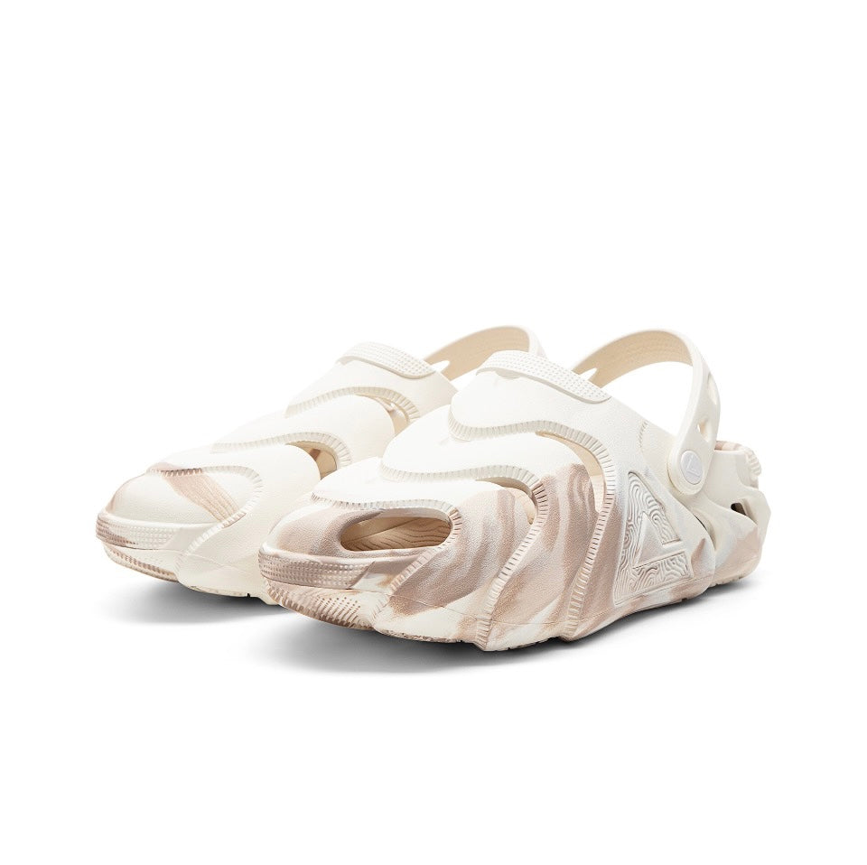 Peak Kunpeng Slippers ‘White and Brown’ - Kicksown store