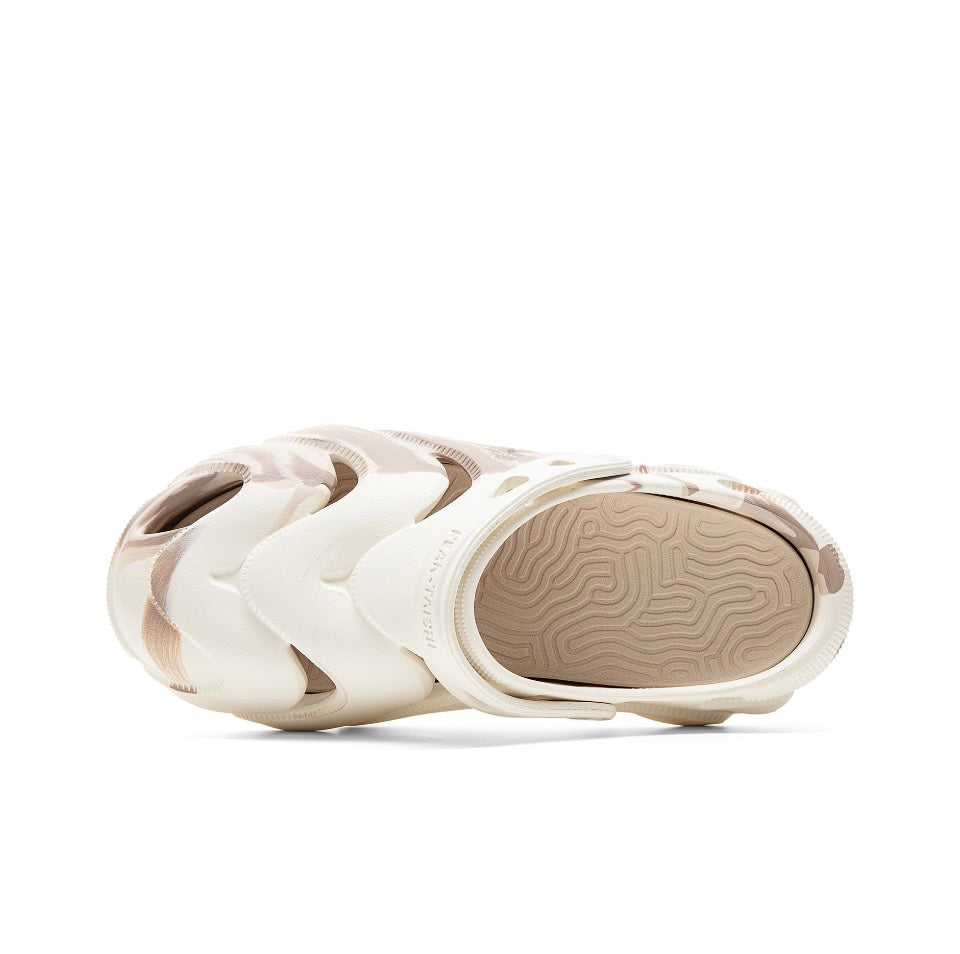 Peak Kunpeng Slippers ‘White and Brown’ - Kicksown store
