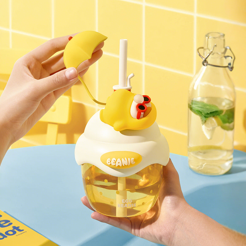 POP MART Beech PUCKY Egg Bean Collection Straw Cup