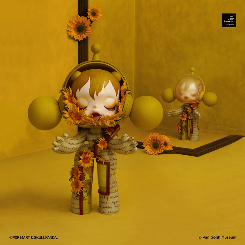 POP MART 1000% SKULLPANDA Van Gogh Museum Sunflower