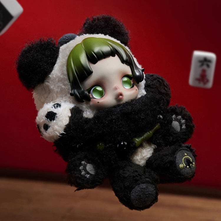 POP MART Θ Skullpanda Lazy Bear Plush Charm