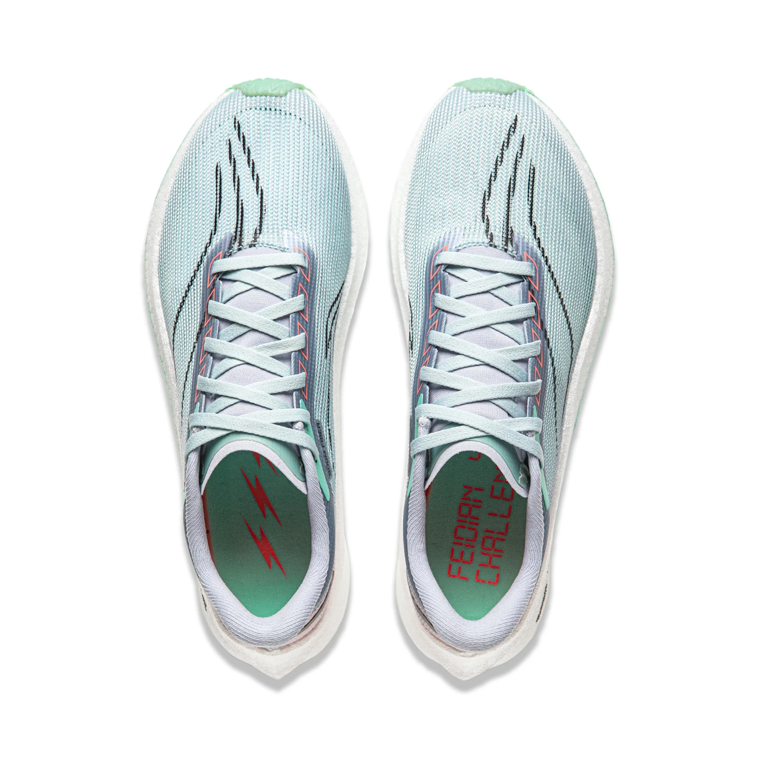LINING Feidian 4 Challenger Running Shoes Women's 'Purple Smoke Blue Fluorescent Light Turquoise' - Kicksown store