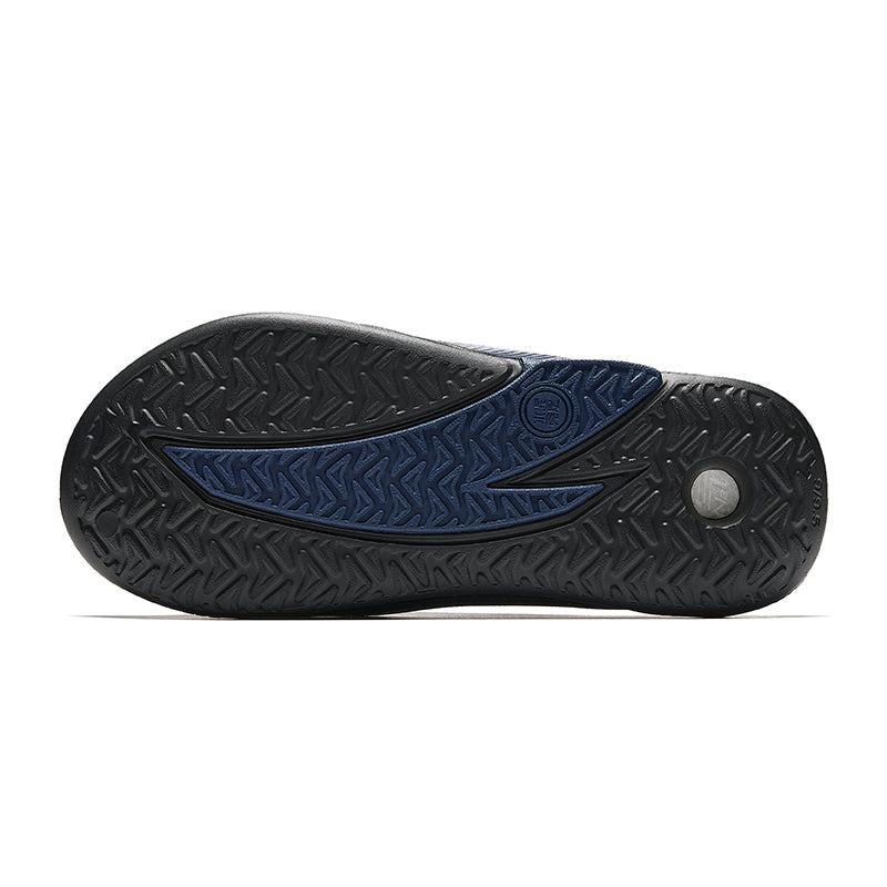 ANTA Slippers Nitrogen Bubble 'Black Blue' - Kicksown store