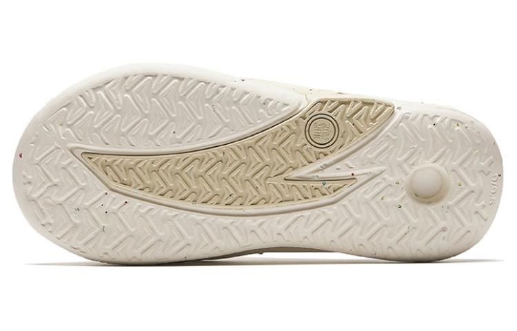 ANTA Slippers Nitrogen Bubble 'White Yellow' - Kicksown store