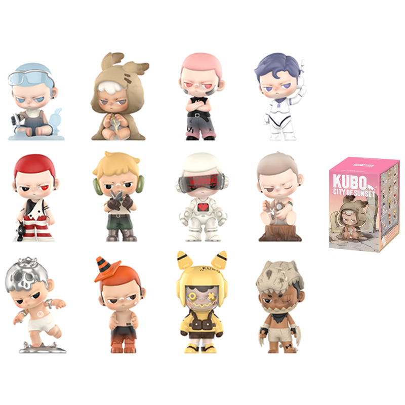POP MART KUBO Sunset City Collection Figure Mystery Boxes Single Mystery Box/Full Box 12 Pcs