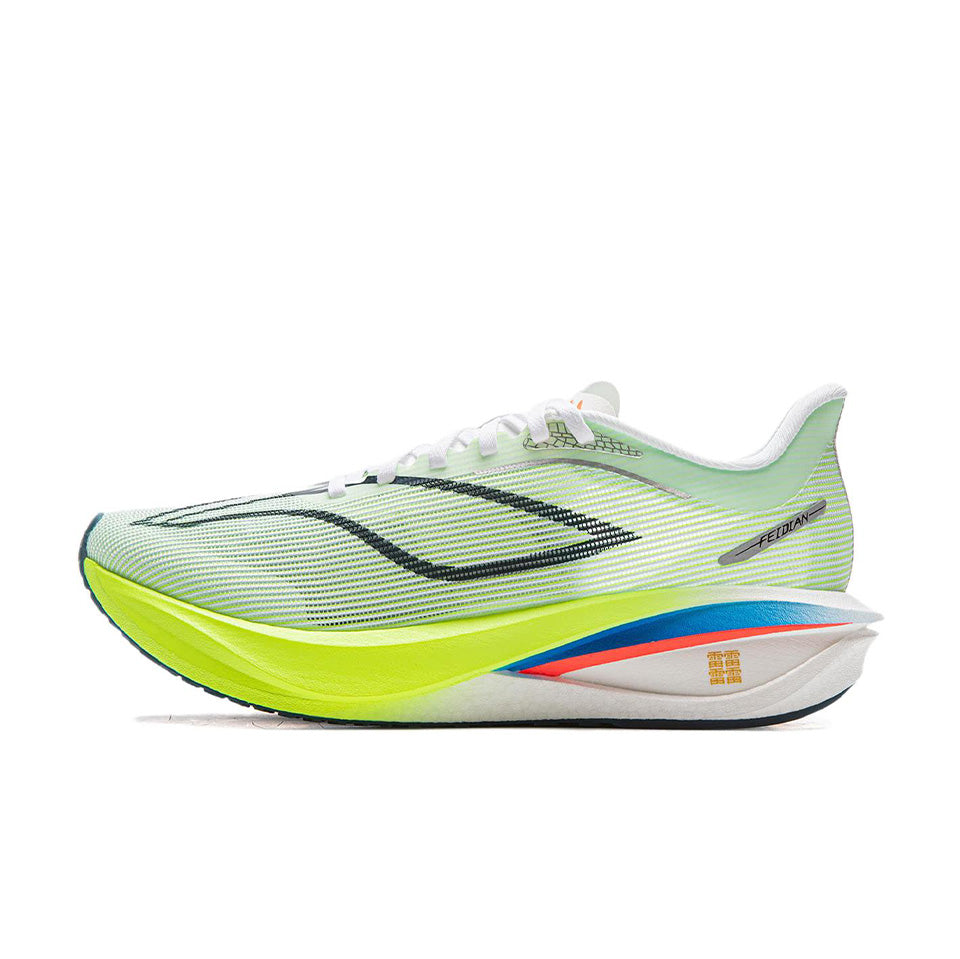 LINING Feidian 5 Challenger Running Shoes 'Standard White Fluorescent Bright Green' - Kicksown store