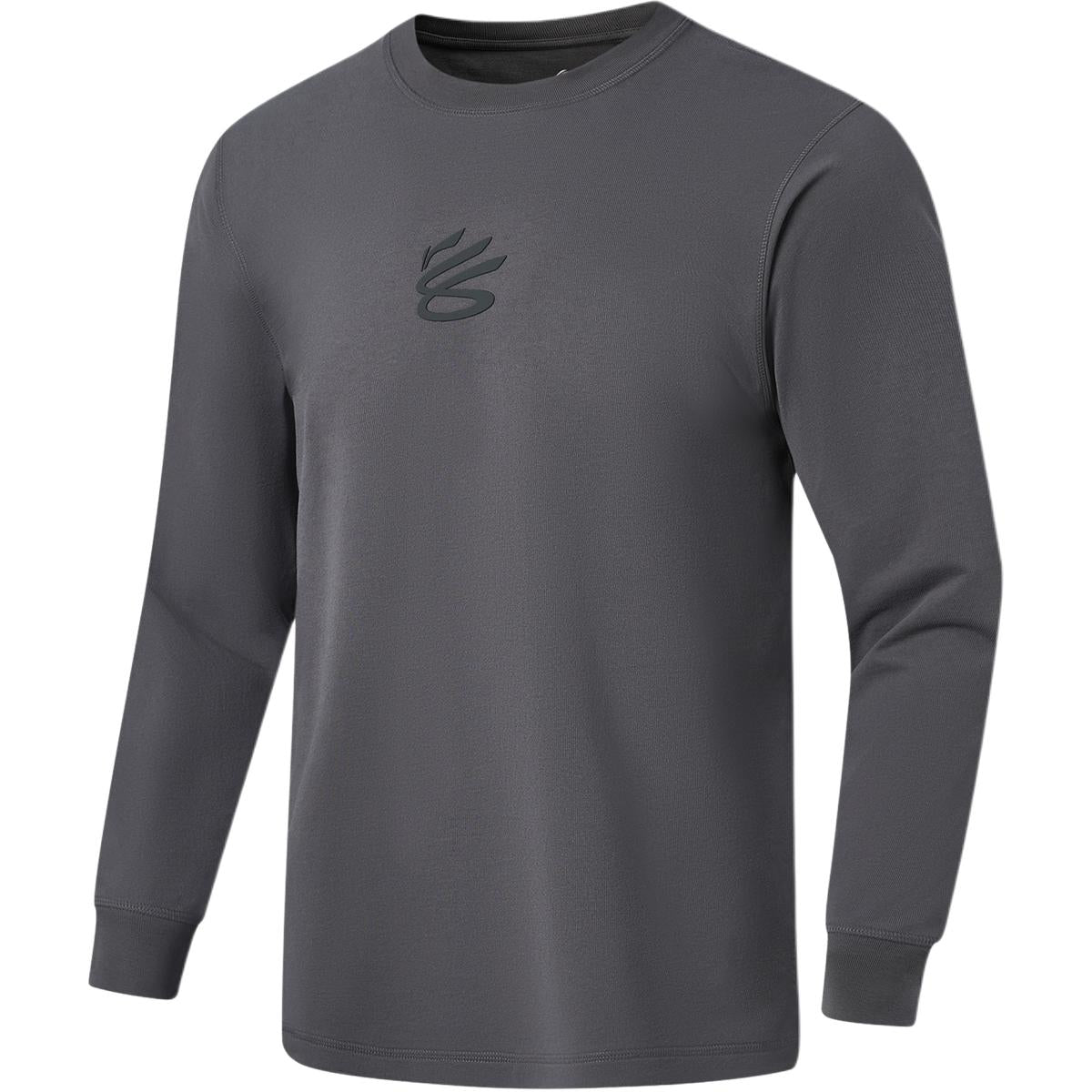 Li Ning Curry China Collection T Shirts Men's Meteorite Gray Crew Neck Moderate