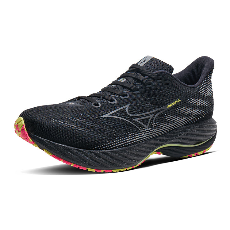 Mizuno Wave Rider 28 'Black Sunny Lime'