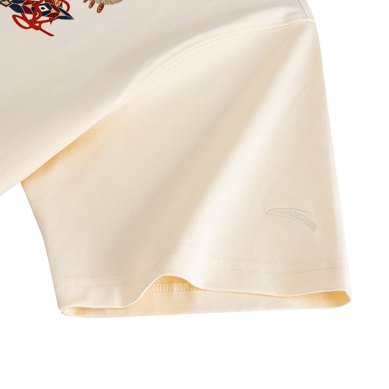 ANTA KAI T-Shirts 'Beige Yellow' Crew Neck Moderate Straight Fit