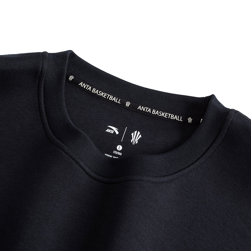 Anta KAI Sweatshirts 'Black Crew Neck Thickened'