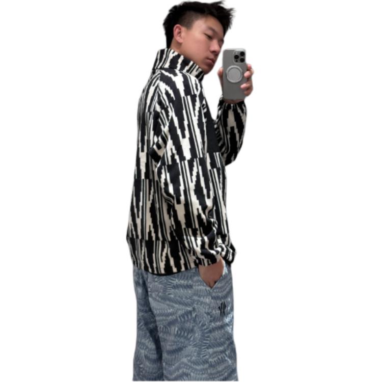 Anta KAI Velvet Sweatshirt Coat Unisex 'Basic Black' All Over Print