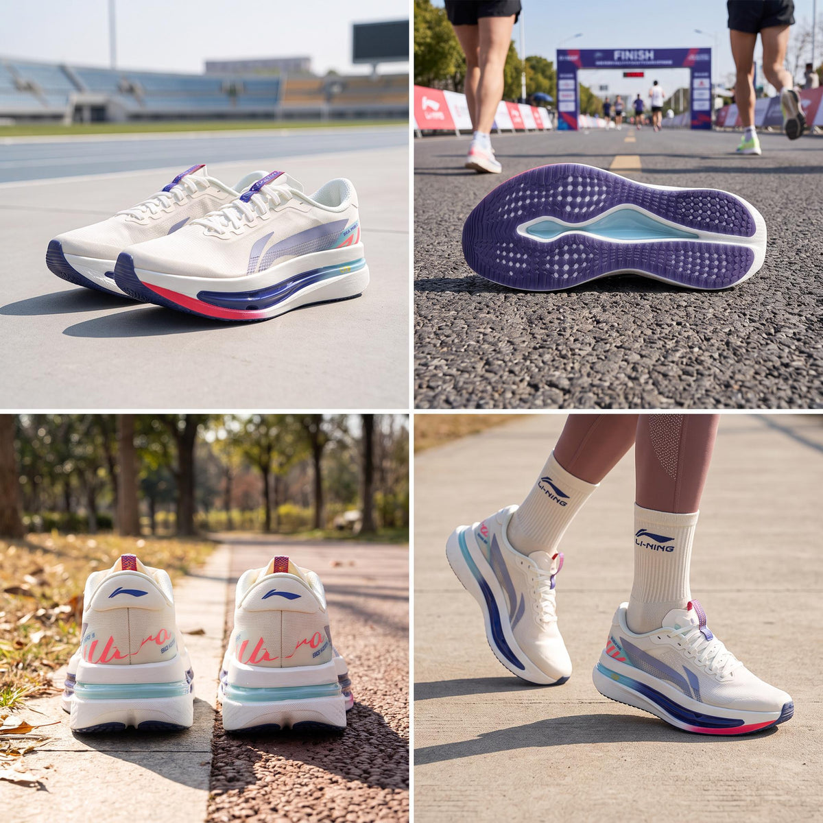 Li-Ning Red Hare 9 ULTRA Cushioning Slip-Resistant Breathable Lightweight Rebound Low-top Casual Running Shoes Women's