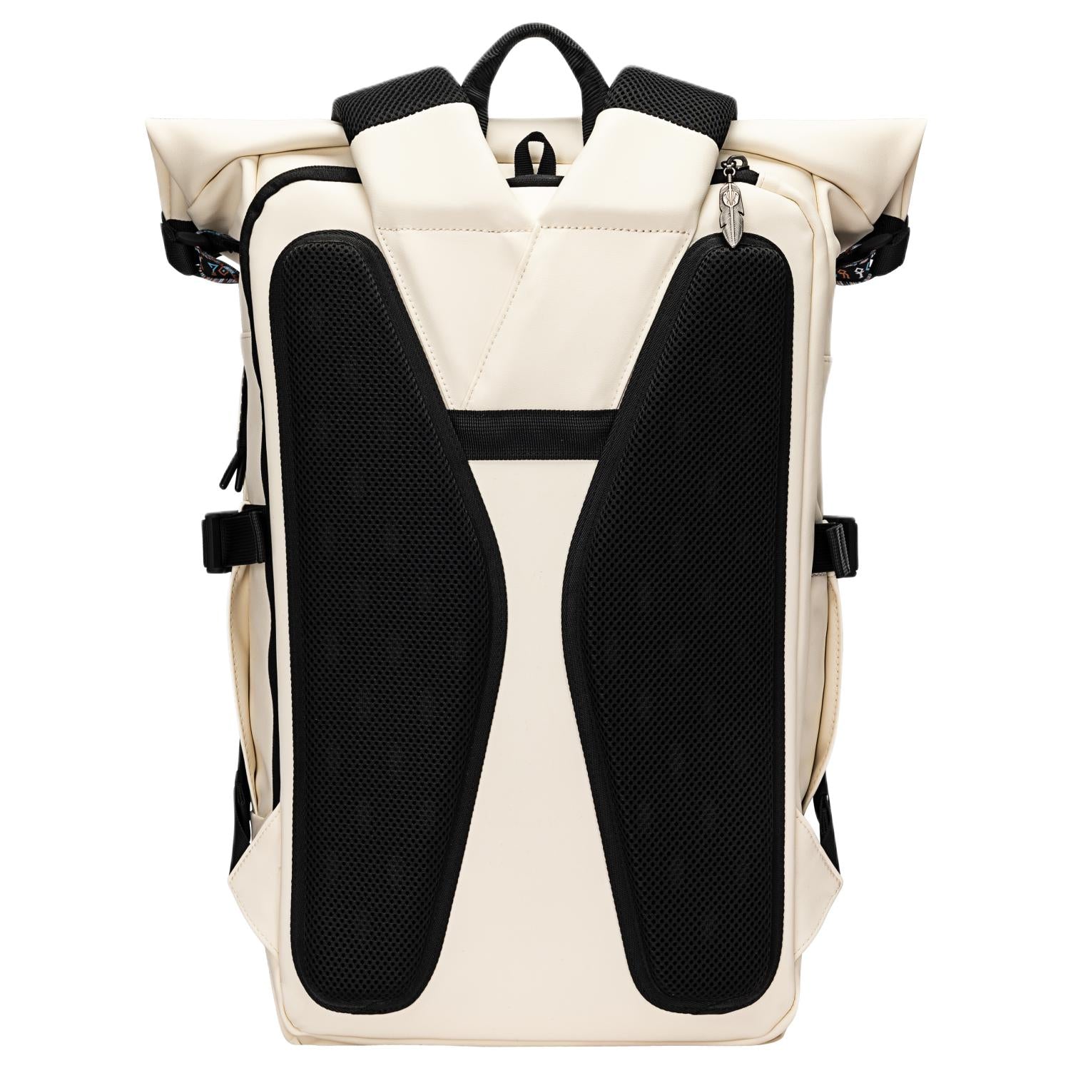 Anta Matte Finish Backpack Unisex Ivory White