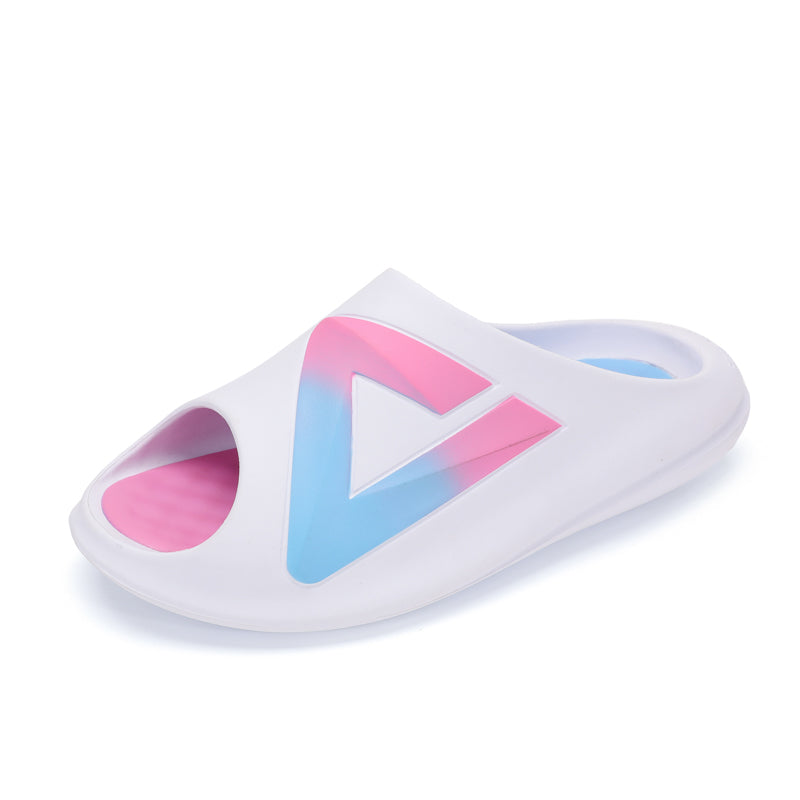 PEAK Taichi Little Chubby Slippers 'White Pink Blue'