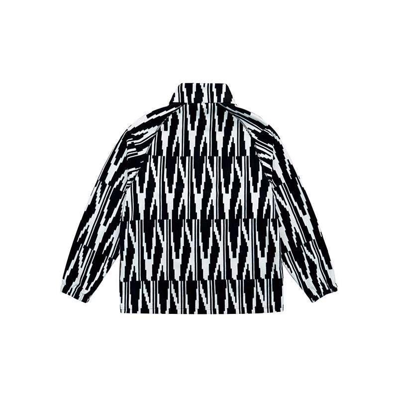 Anta KAI Velvet Sweatshirt Coat Unisex 'Basic Black' All Over Print