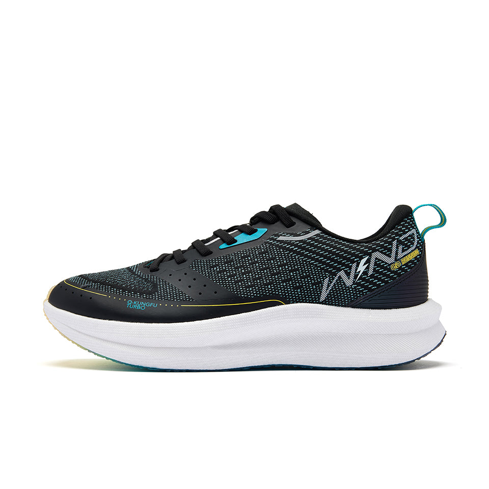 QIAODAN Wind-Running SE Running Shoes 'Black Ultra Cyan'