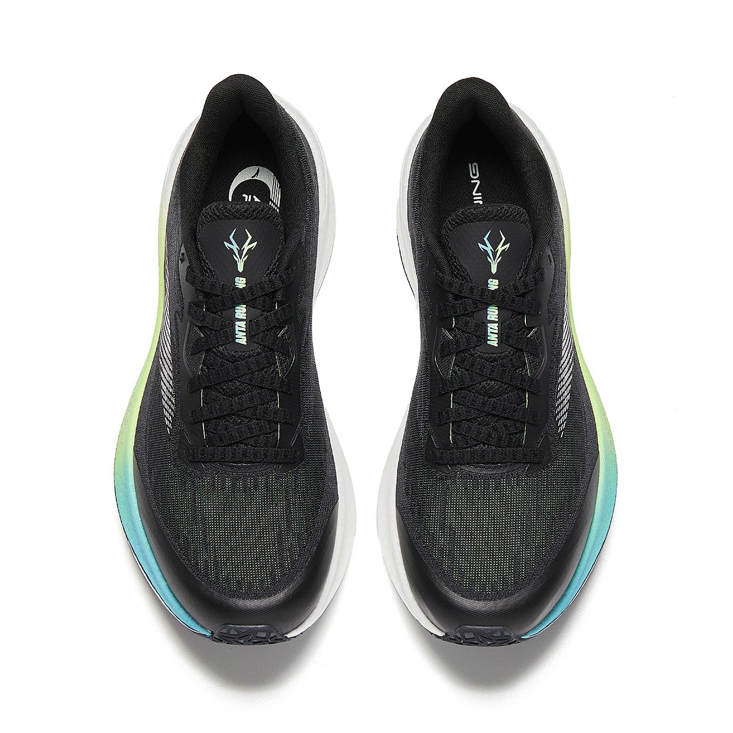 Anta Zone 2 80 Running Shoes 'Black Green Silver'