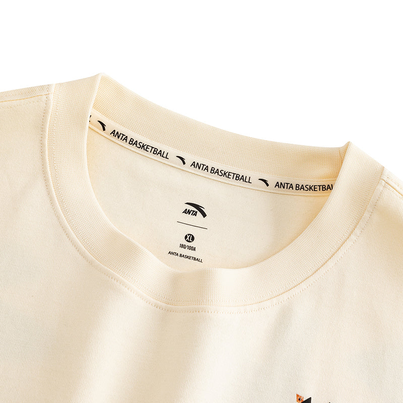 ANTA KAI T-Shirts 'Beige Yellow' Crew Neck Moderate Straight Fit