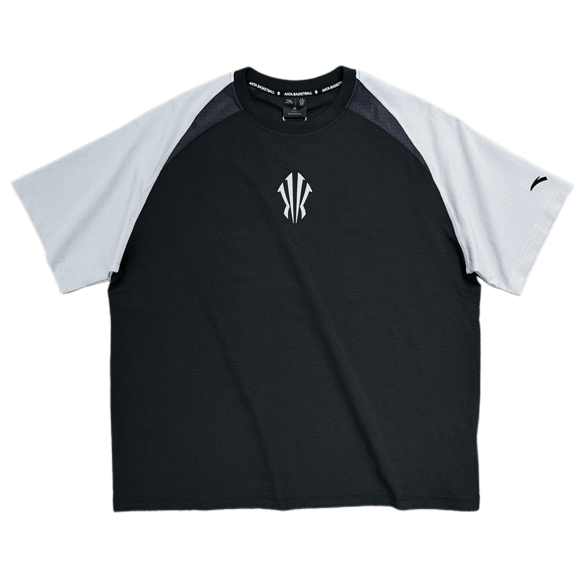 ANTA Tシャツ「ブラックグレー」クルーネック ミディアムヘビーウェイト