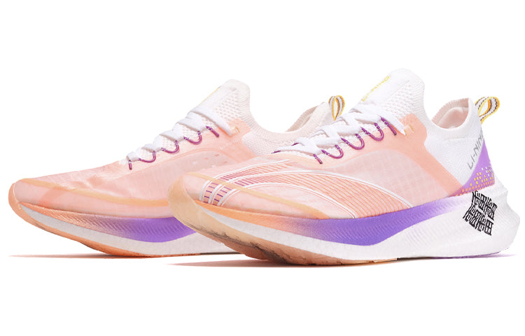 LiNing Feidian Challenger Running Shoes Women's 'White Purple' - Kicksown store