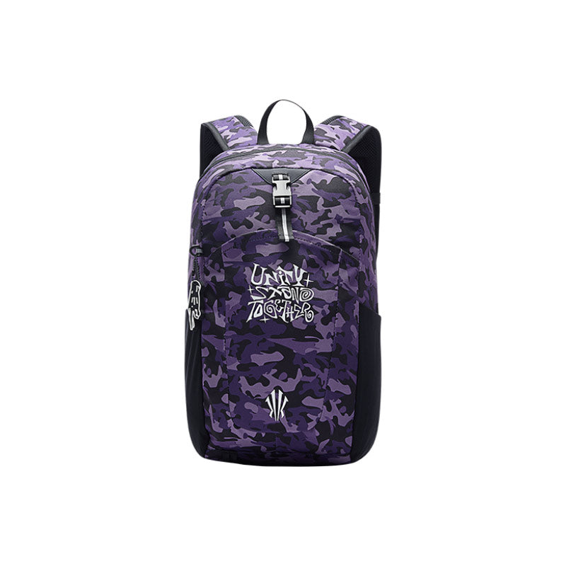 Anta Kai Irving Series PU Backpack Camouflage Purple
