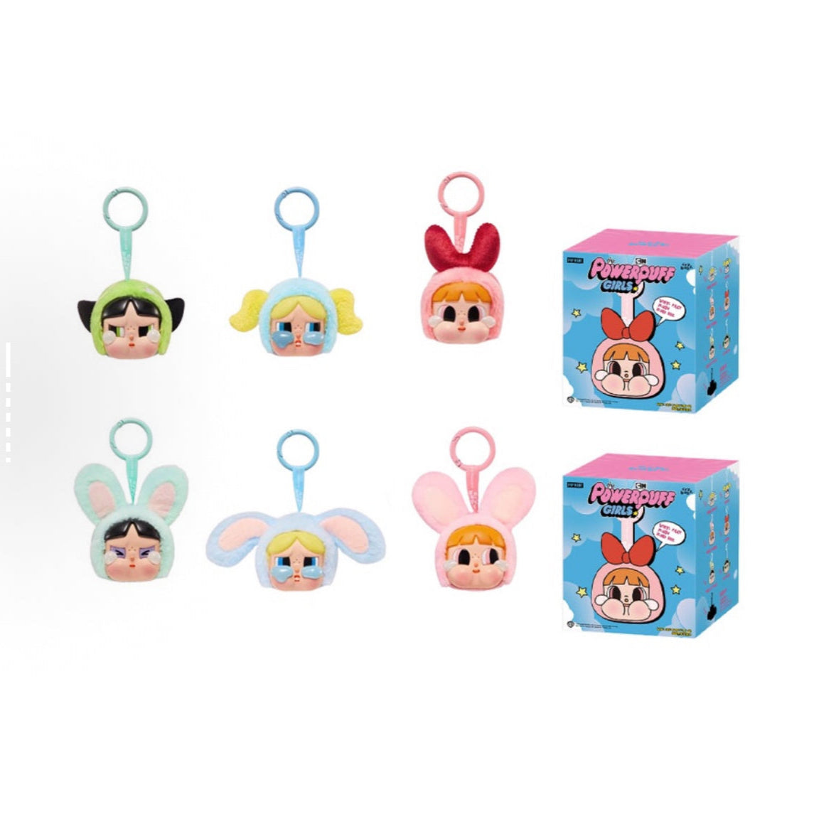 POP MART CRYBABY × The Powerpuff Girls Collection, Plush Rubber Face Mystery Boxes - Kicksown store