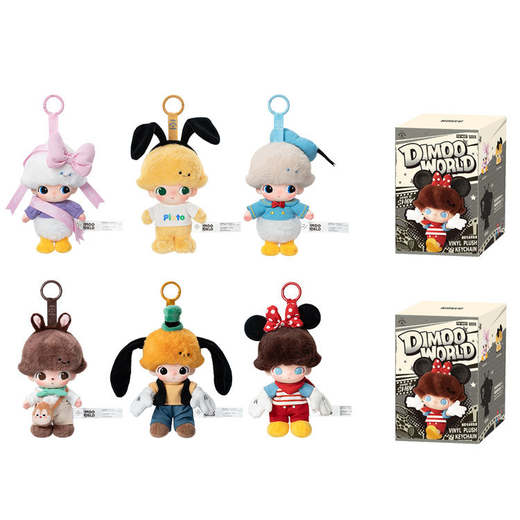 POP MART Dimoo World X Disney Series Vinyl Plush Keychain Single Blind Box - Kicksown store