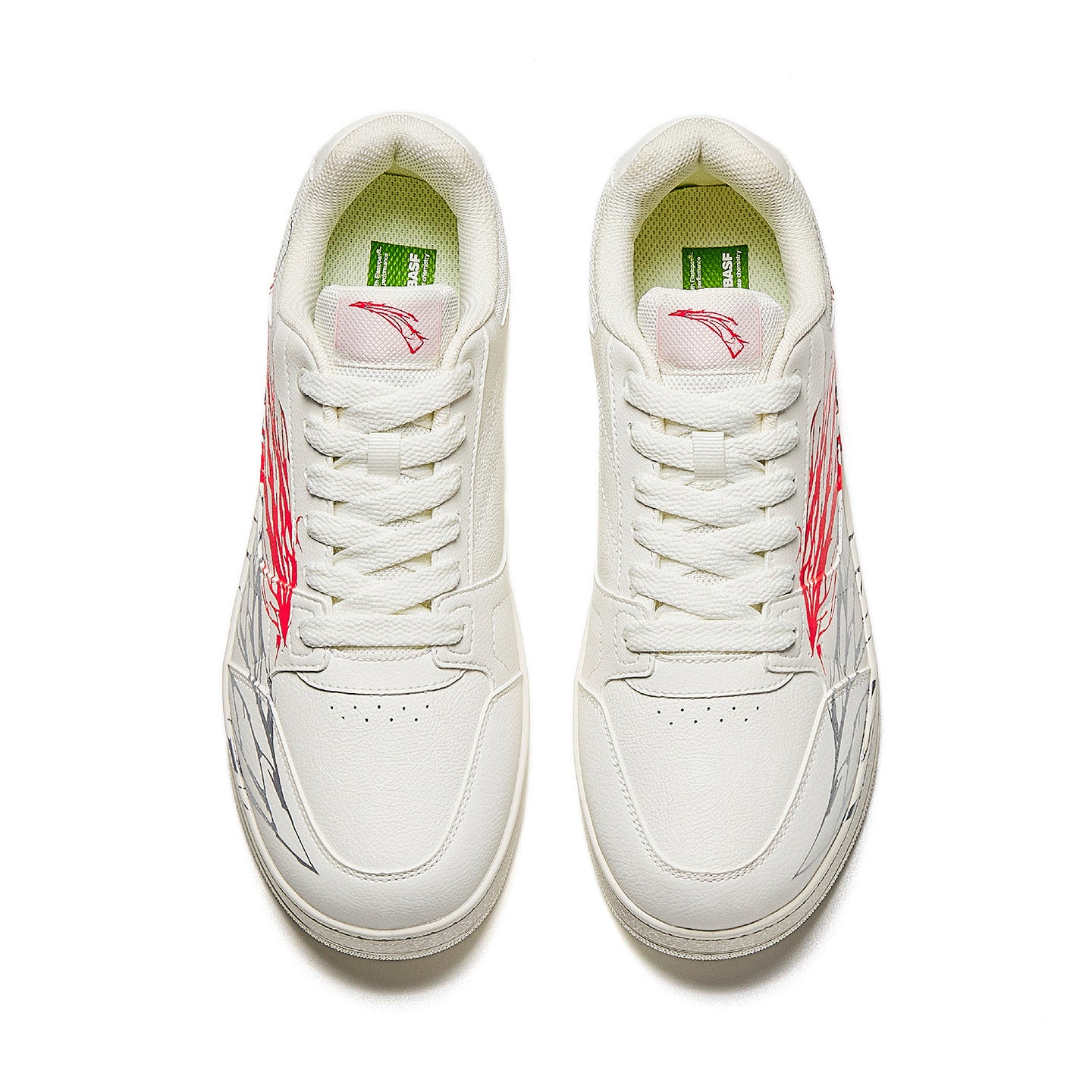 Anta Skateboard Shoes 'White Red Silver'