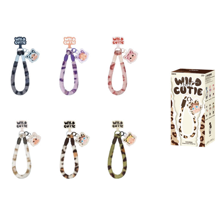 POP MART CRYBABY Leopard Cat Collection Cell Phone Lanyard Mystery Boxes - Kicksown store