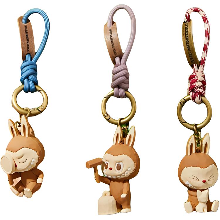 POP MART Labubu Wood Workshop Collection Keychain - Kicksown store