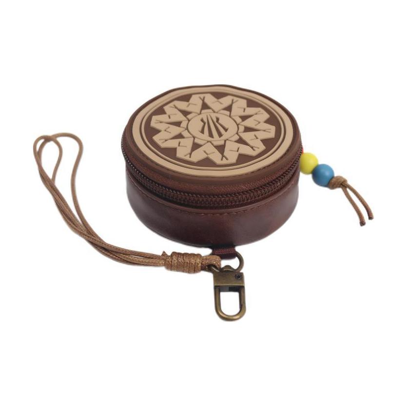 Anta Small Litchi Grain PU Leather Wallet Chestnut Brown