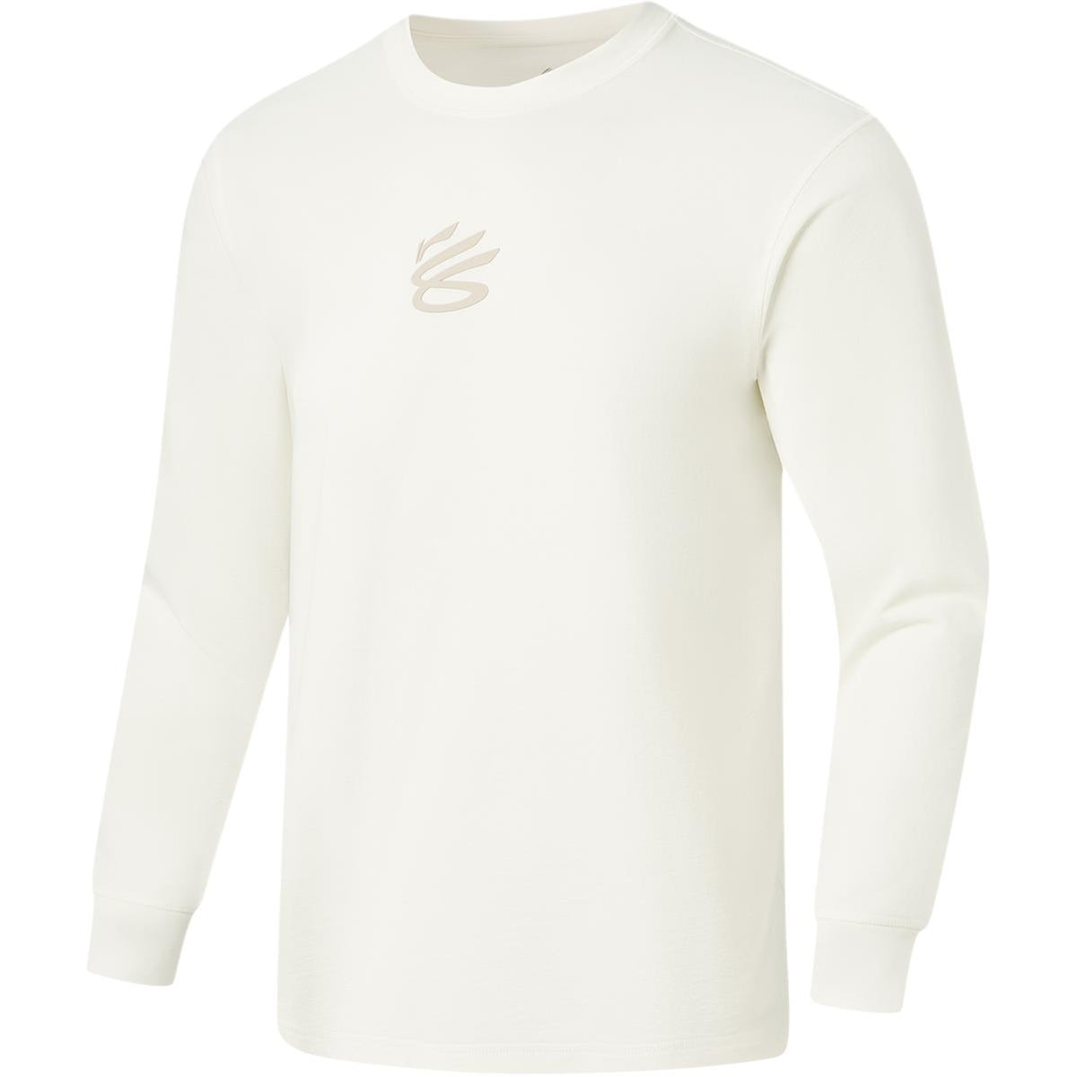 Li Ning Curry China Collection T Shirts Men's Ivory Crew Neck Moderate