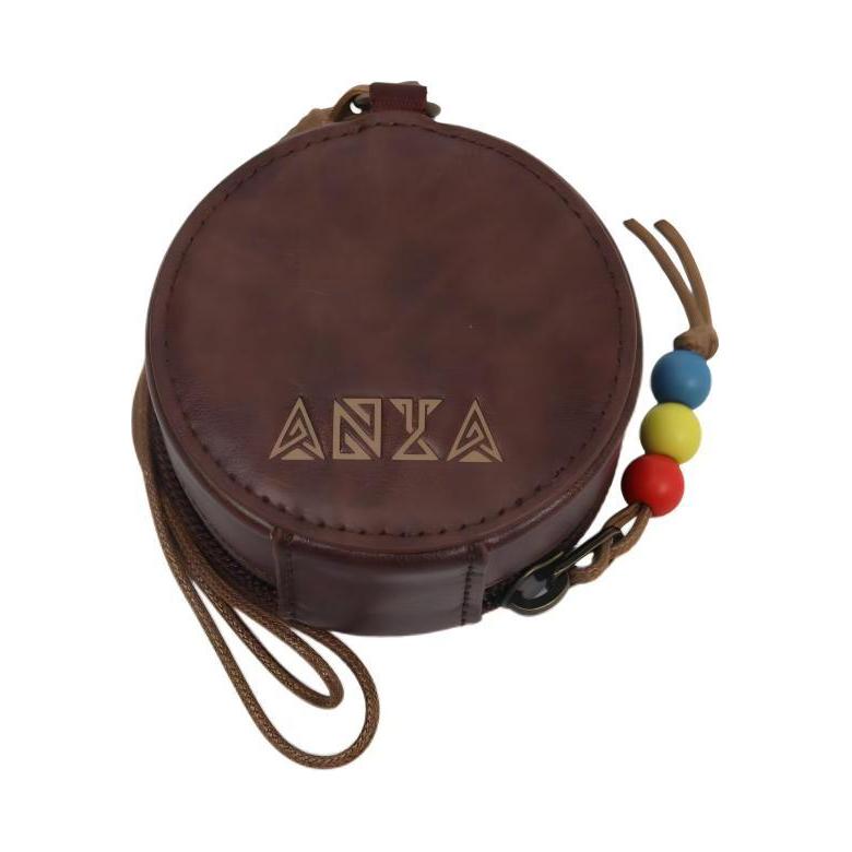 Anta Small Litchi Grain PU Leather Wallet Chestnut Brown