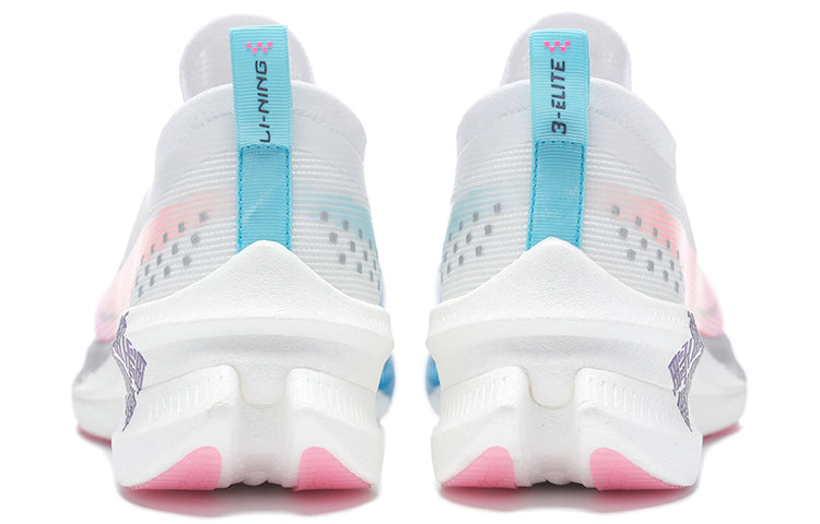 LiNing Feidian 3 Elite Running Shoes 'White Blue Pink' - Kicksown store