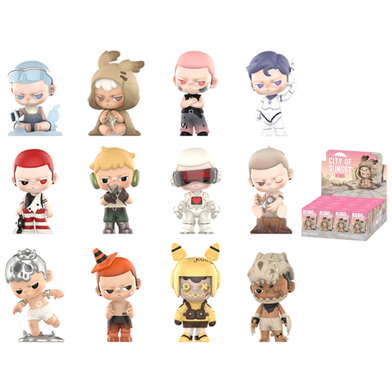 POP MART KUBO Sunset City Collection Figure Mystery Boxes Single Mystery Box/Full Box 12 Pcs