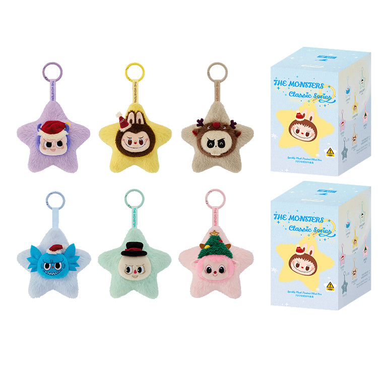POP MART THE MONSTERS Classic Collection Shiny Plush Pendant Mystery Boxes