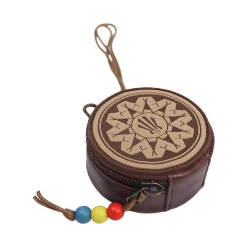 Anta Small Litchi Grain PU Leather Wallet Chestnut Brown