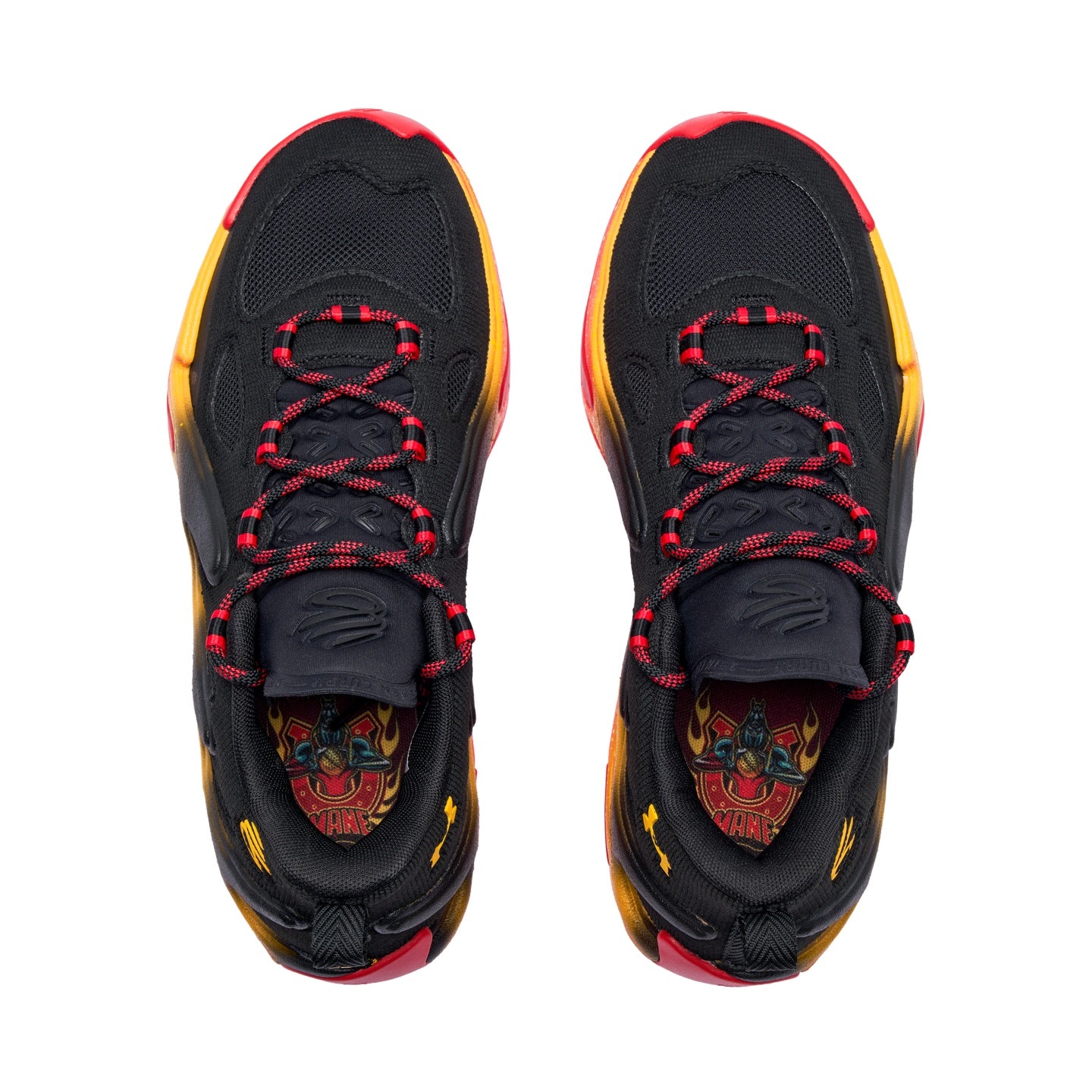 curry shoes black and orange
