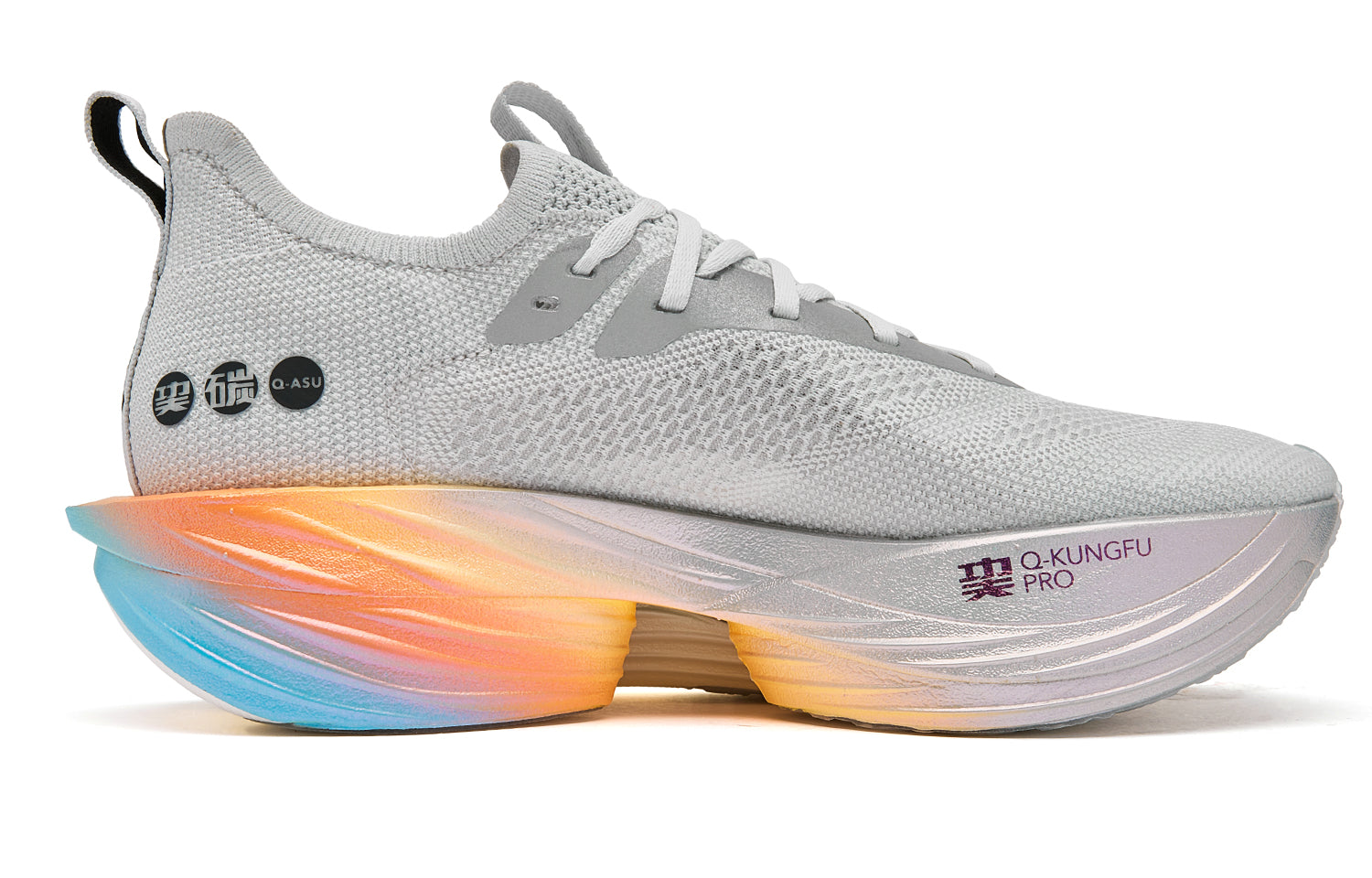 QIAODAN Feiying PLAID 1.5 Running Shoes 'Gray Silver Jelly Orange'「Women」