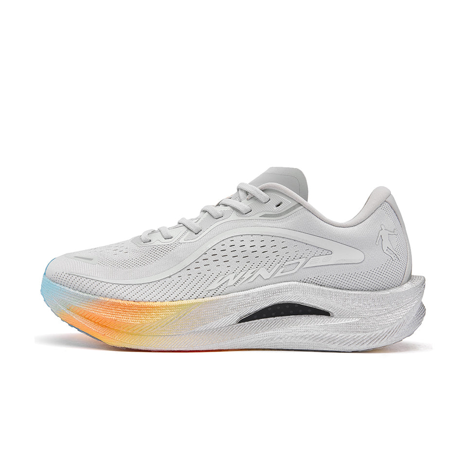 QIAODAN Wind-Running 2.0 Running Shoes 'Gray Silver Smoke Blue'「Women」