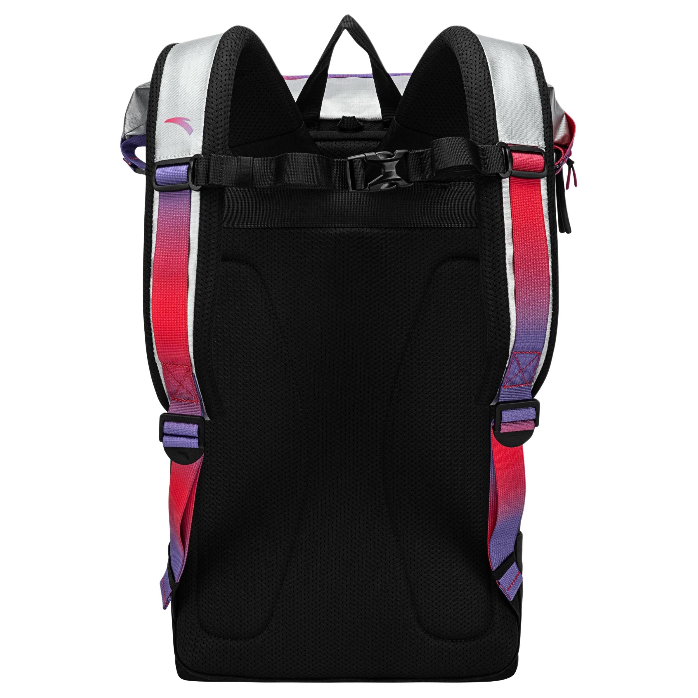 Anta Kai Series PU Rainbow Backpack Black Silver