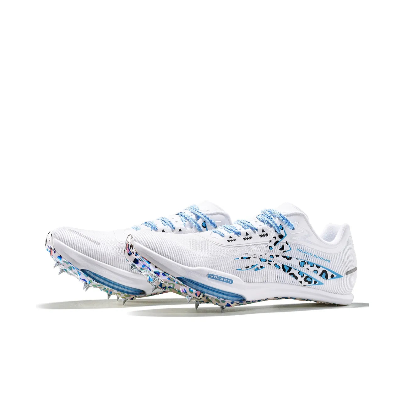 Volanti 911 Rocket Air Cushion Spike Shoes 'Leopard Blue Diamond'